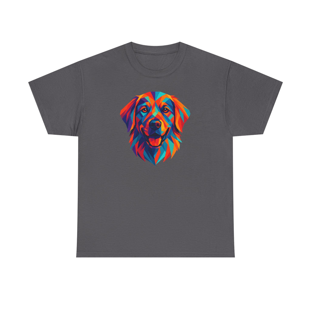 Geometric Golden Retriever Dog Colorful Art T-Shirt