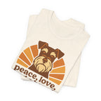 Peace Love and a Beard Schnauzer T-Shirt