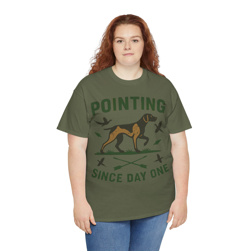 German Shorthaired Pointer 'Pointing since day one' t-shirt
