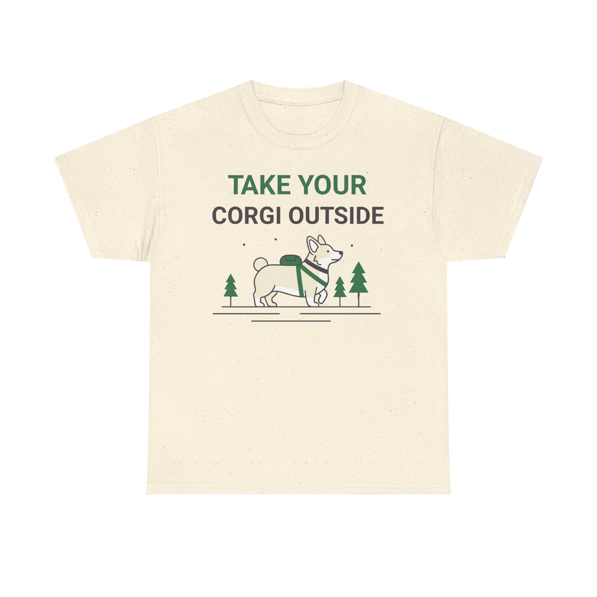 Take Your Corgi Outside Outdoors Adventure Cartoon T-Shirt