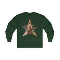 Greyhound Christmas Star long sleeve tee in Forest Green
