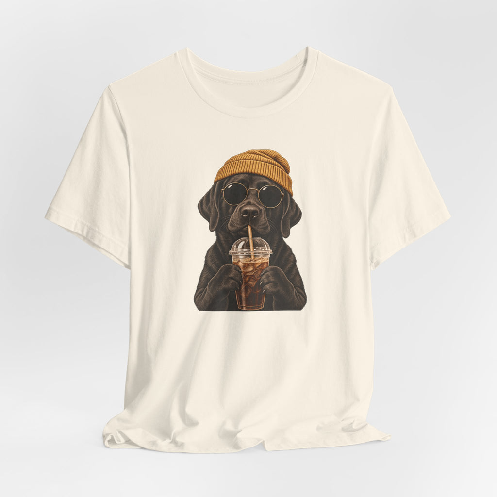 Engraved Labrador Iced Coffee T-Shirt