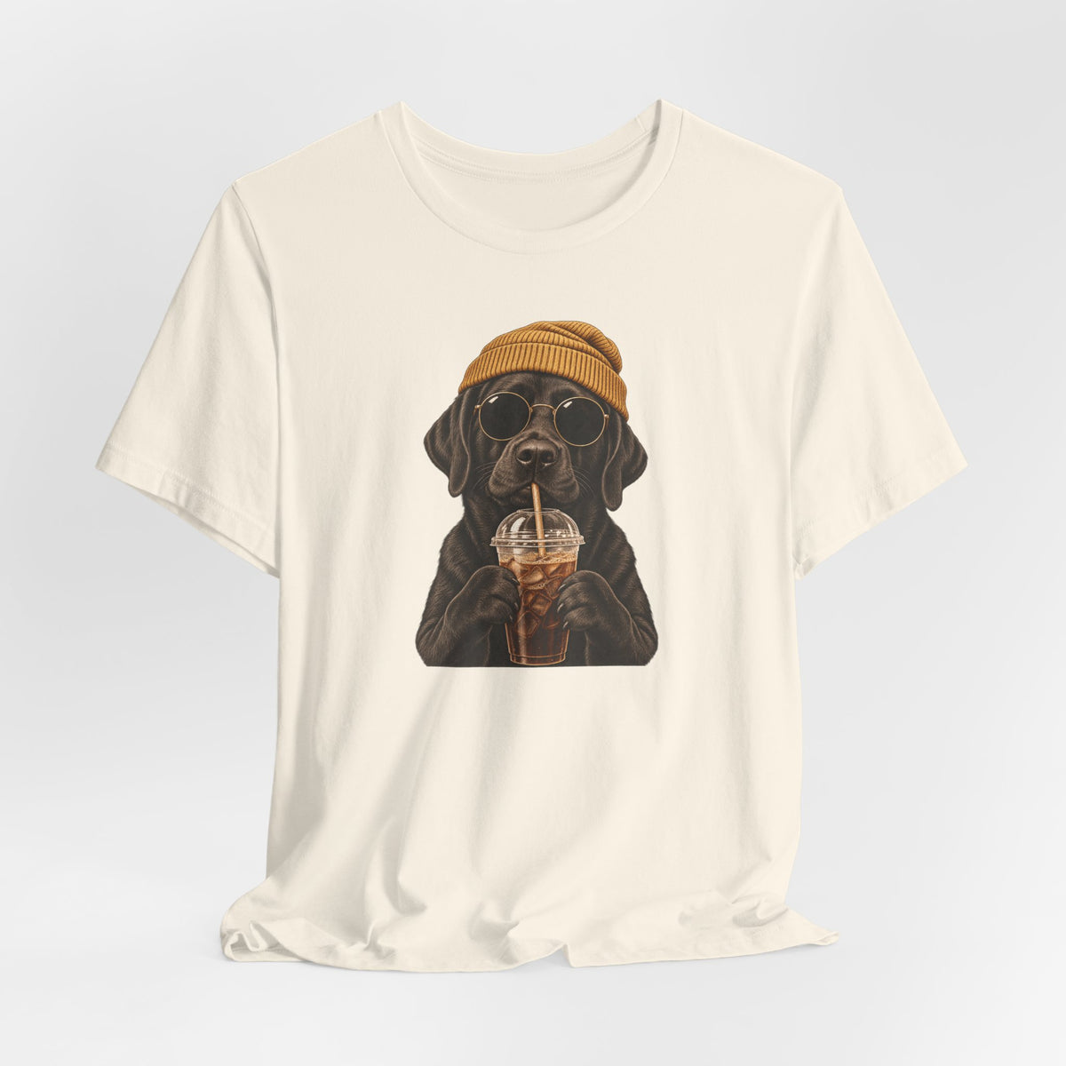 Engraved Labrador Iced Coffee T-Shirt