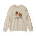 Every Walk Is An Investigation Bloodhound Sweatshirt in Sand