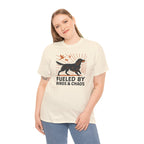 Graphic Tee: Gordon Setter "Fueled by Birds and Chaos" T-shirt
