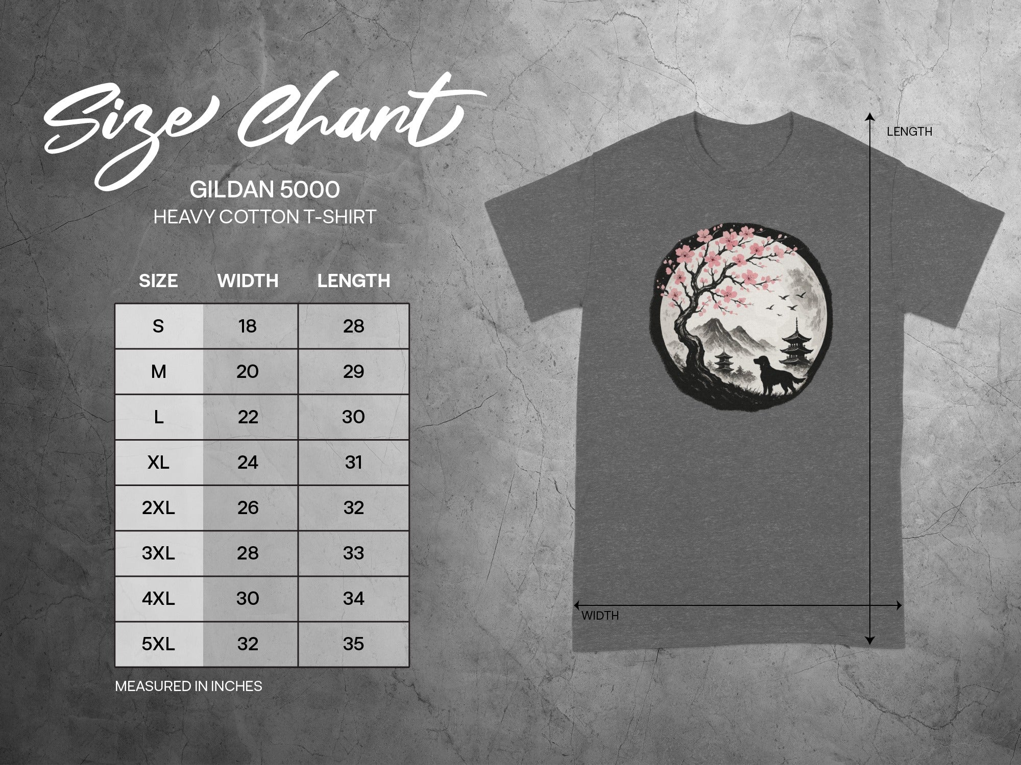 Cherry Blossom and Mountain Graphic T-Shirt