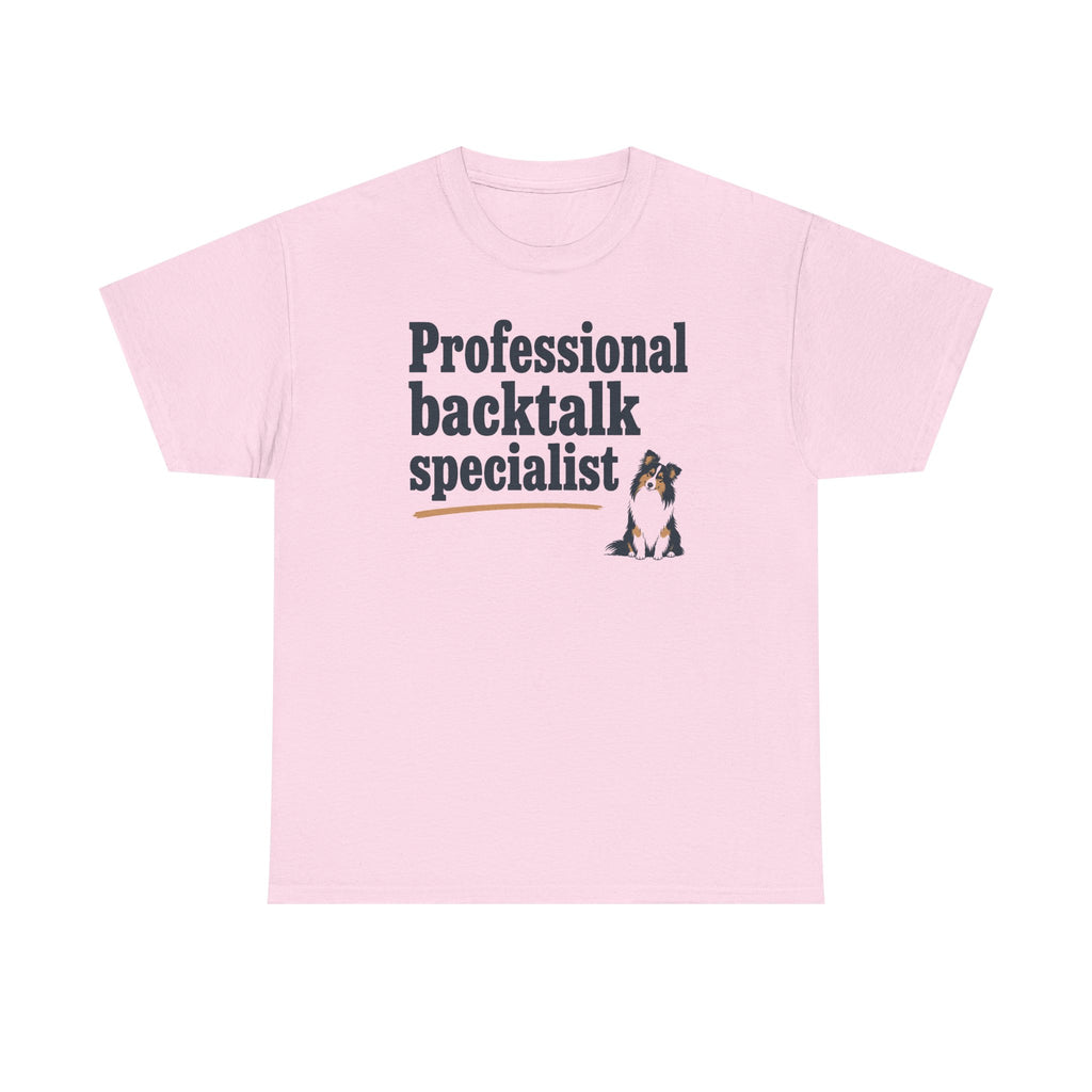 Professional Backtalk Specialist Sheltie t-shirt, view 5