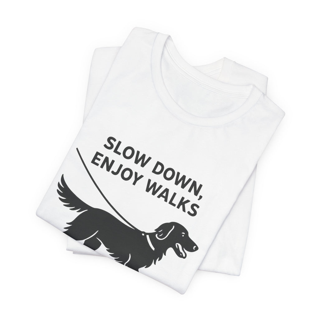 Flat-Coat Slow Down Enjoy Walks Tee
