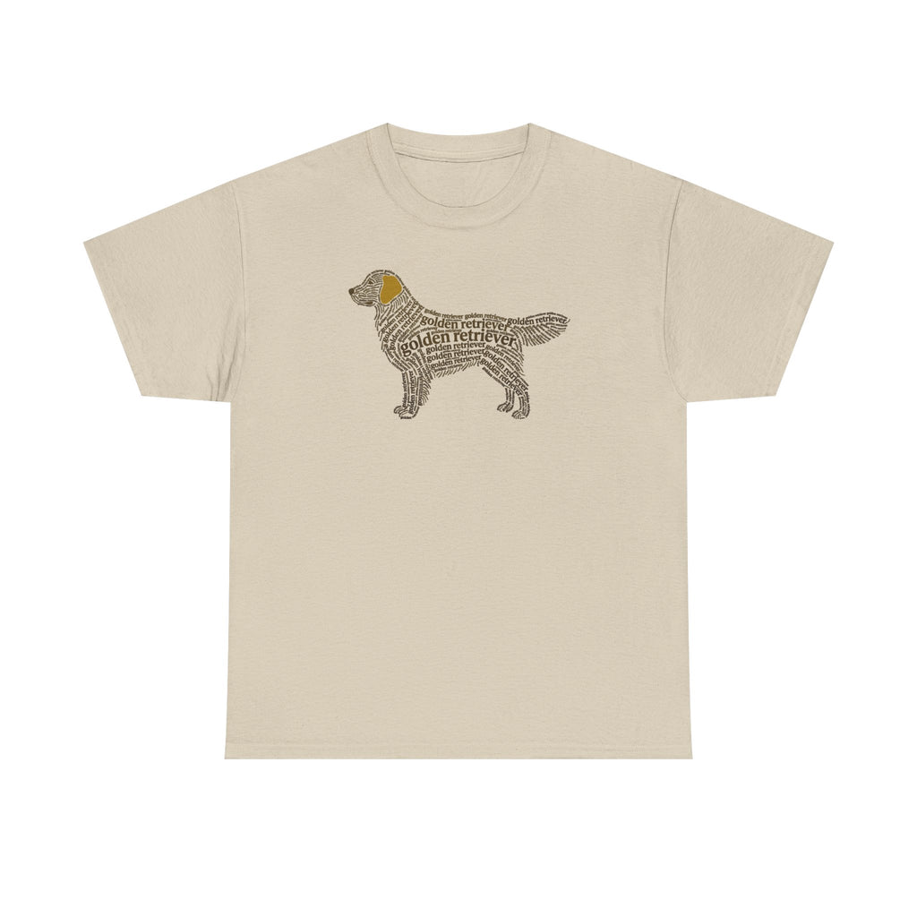 Golden Retriever Typographic Art T-Shirt