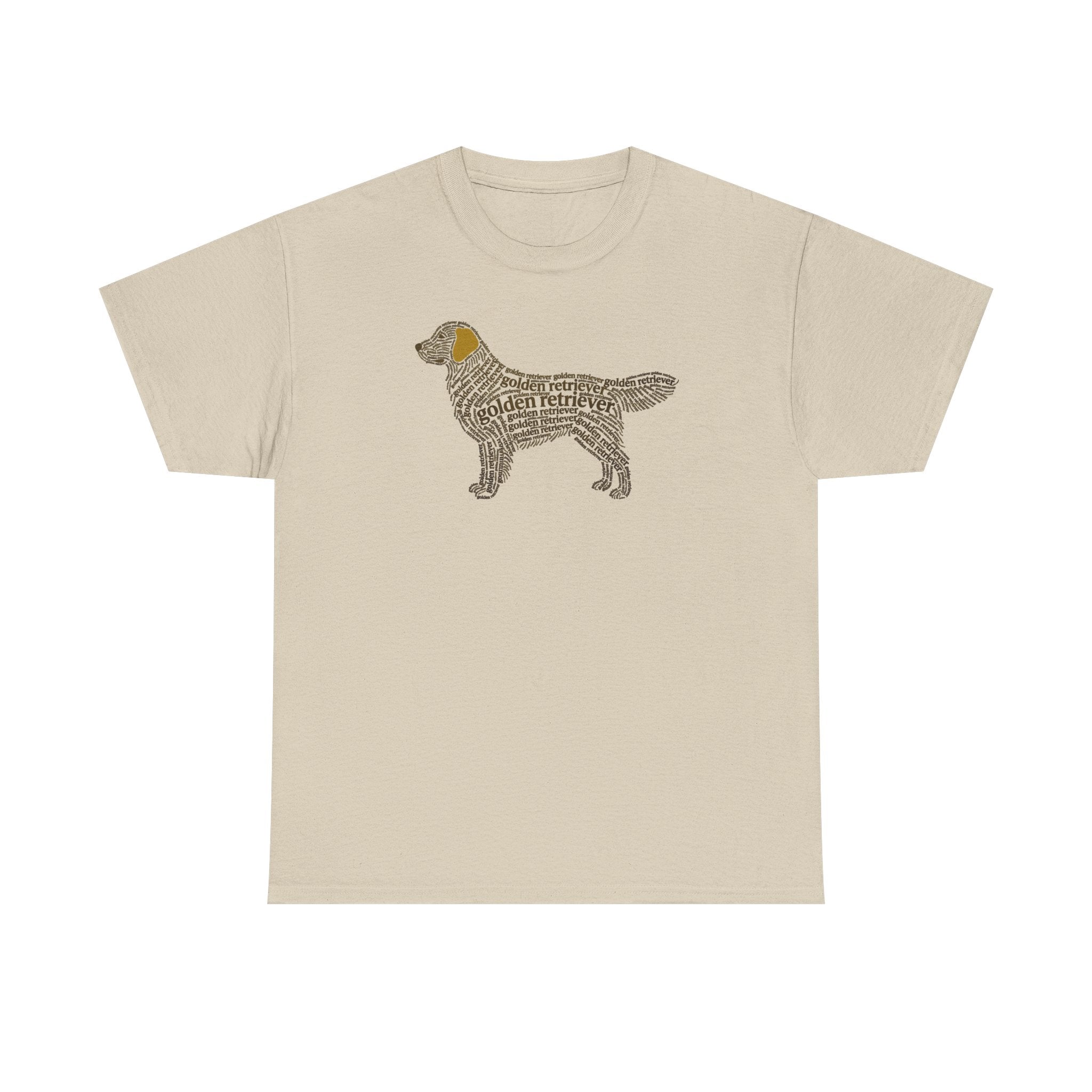 Golden Retriever Typographic Art T-Shirt