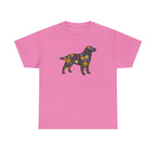 Floral Labrador Retriever Design Dog Lover Style Graphic Design T-Shirt