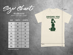 Gildan 5000 Heavy Cotton T-shirt size chart with poodle graphic.