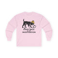 Every Walk Is An Investigation Beagle Artwork Long Sleeve Tee in Light Pink