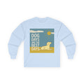 Dog Days Are the Best Days Yellow Labrador Retriever Long Sleeve Tee in Light Blue
