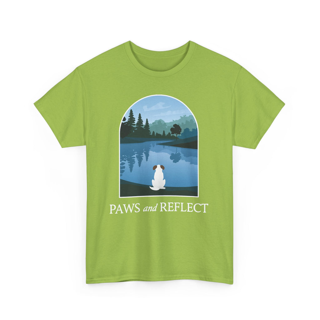 Paws and Reflect White Dog T-Shirt