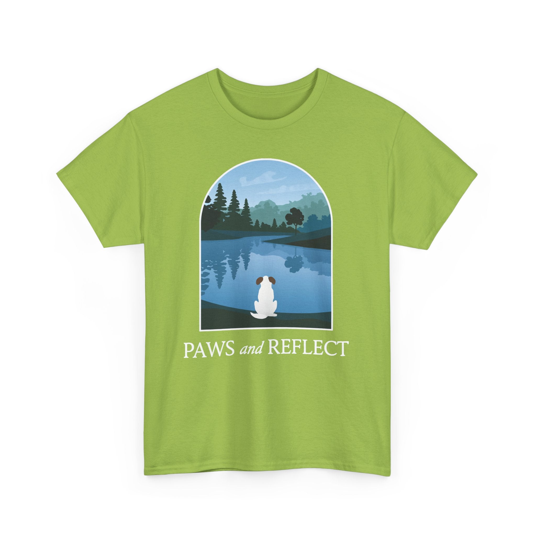Paws and Reflect White Dog T-Shirt