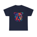 Colorful Geometric Bulldog Design Illustration Art T-Shirt