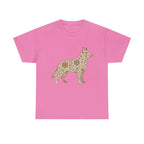 Floral German Shepherd Silhouette Unique Graphic Design T-Shirt