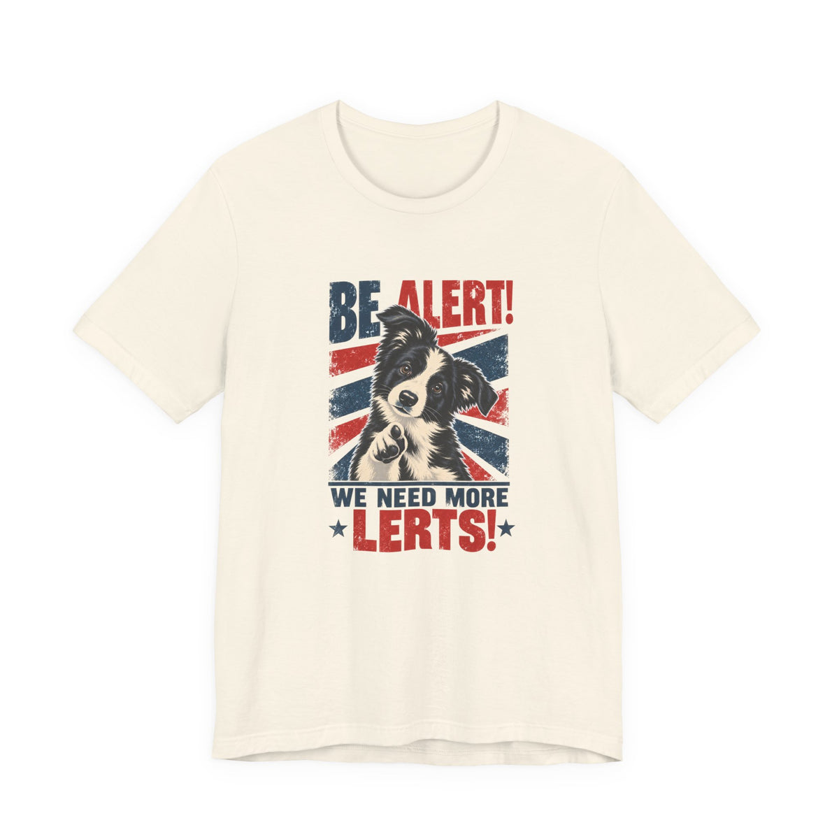 Border Collie Be Alert We Need More Lerts t-shirt, view 3