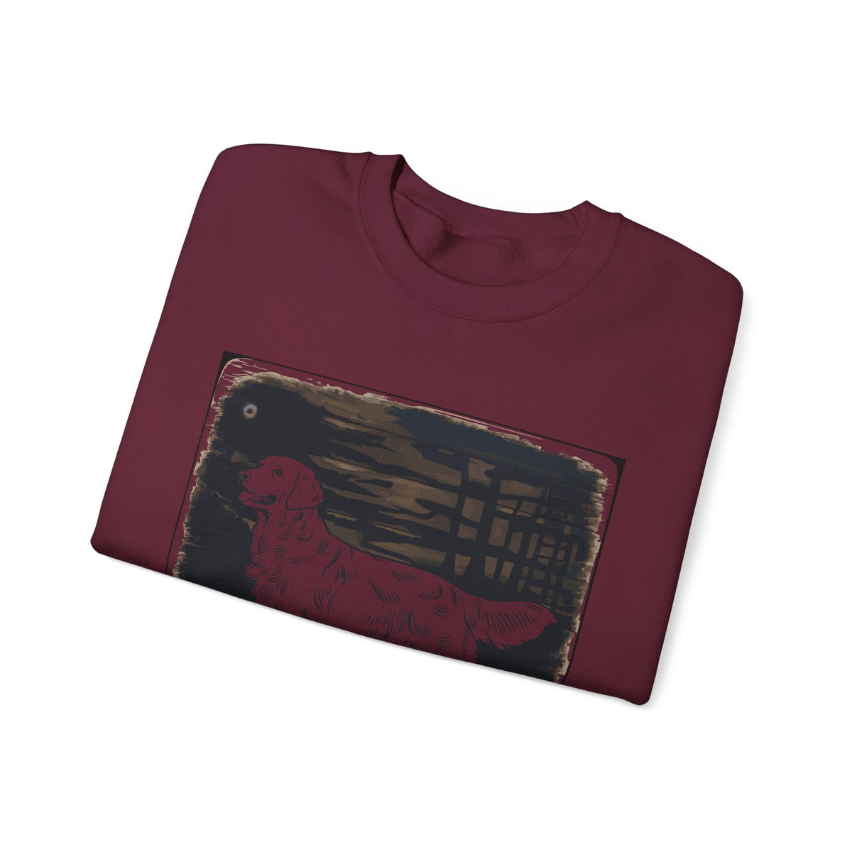 Golden Retriever Woodcut Style Graphic Print Sweatshirt