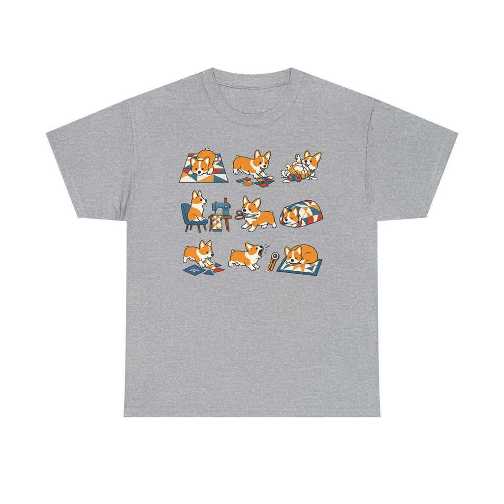 Whimsical Corgi Quilter's Chronicle T-Shirt