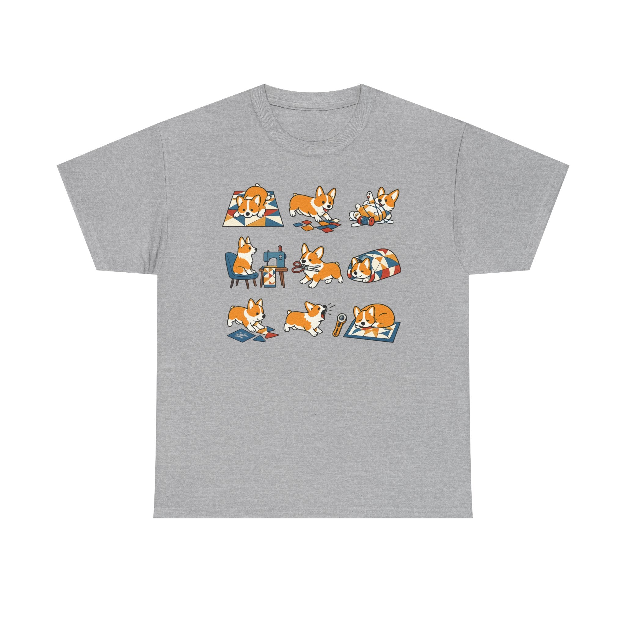 Whimsical Corgi Quilter's Chronicle T-Shirt