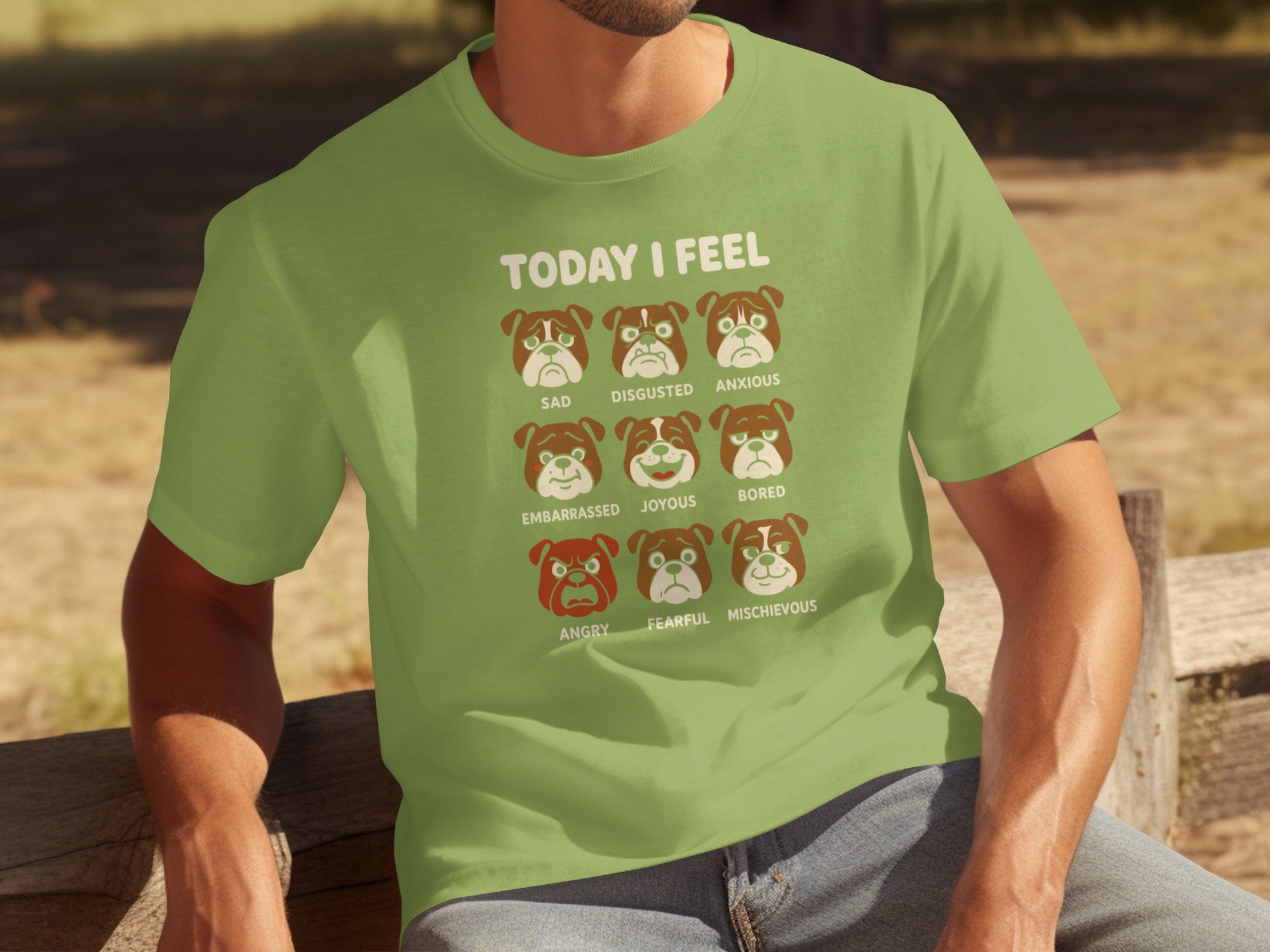 Today I Feel Funny Dog Expressions Graphic Tee