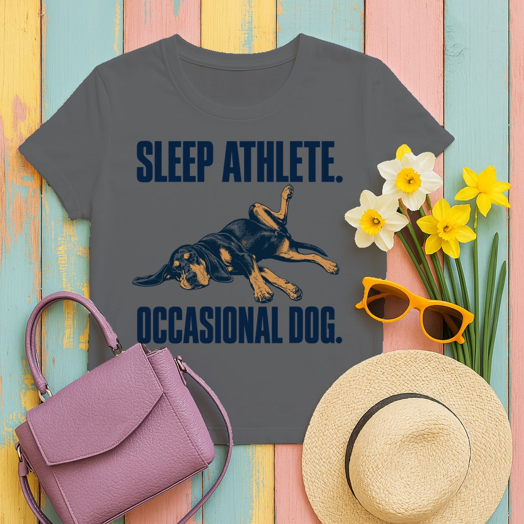 The Sleep Athlete Coonhound T-Shirt in Graphite Heather