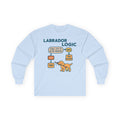 Yellow Labrador Logic Flowchart Long Sleeve Tee in Light Blue