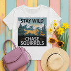 mig2 stay-wild-chase-squirrels tee flat lay hero v8
