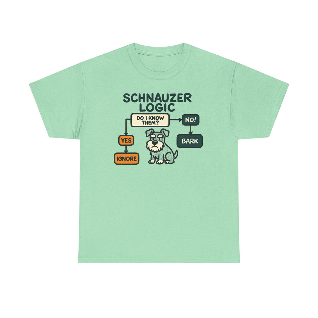 Schnauzer Logic Flowchart t-shirt, view 3