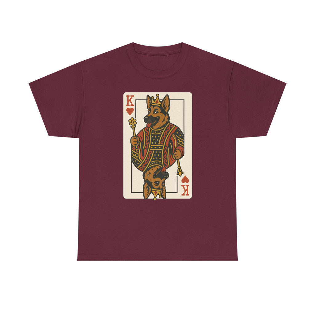 King German Shepherd Playing Card Game Design T-Shirt