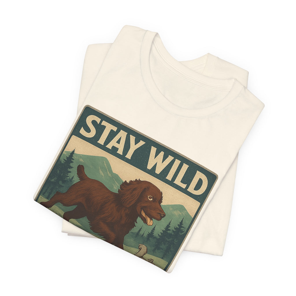 Boykin Spaniel Stay Wild Chase Squirrels Tee