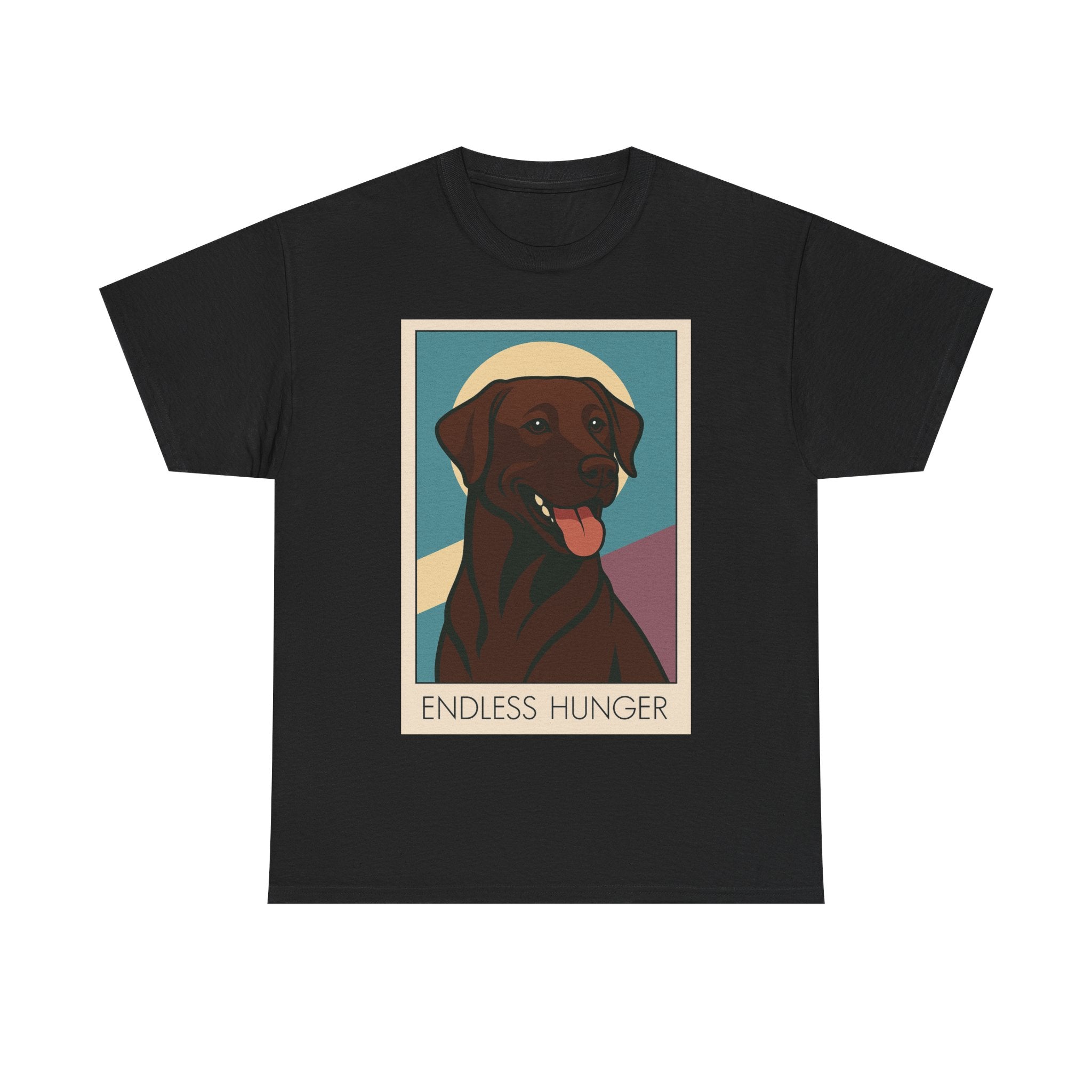 Vintage Labrador Retriever Tee - Endless Hunger Black 2XL T-Shirt