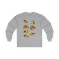 Whimsical Beagle Adventures Long Sleeve Tee in Sport Grey