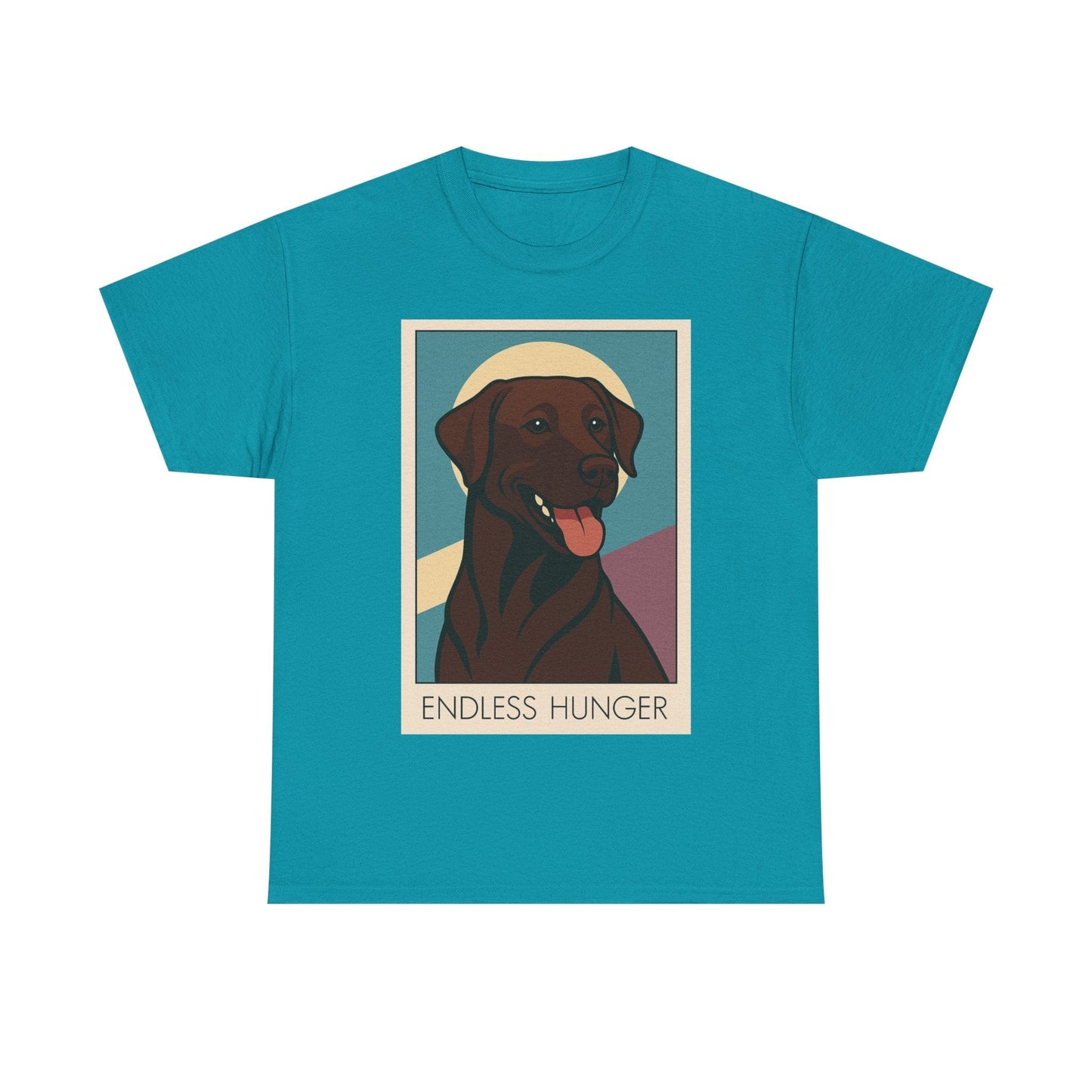 Vintage Labrador Retriever Tee - Endless Hunger Tropical Blue T-Shirt