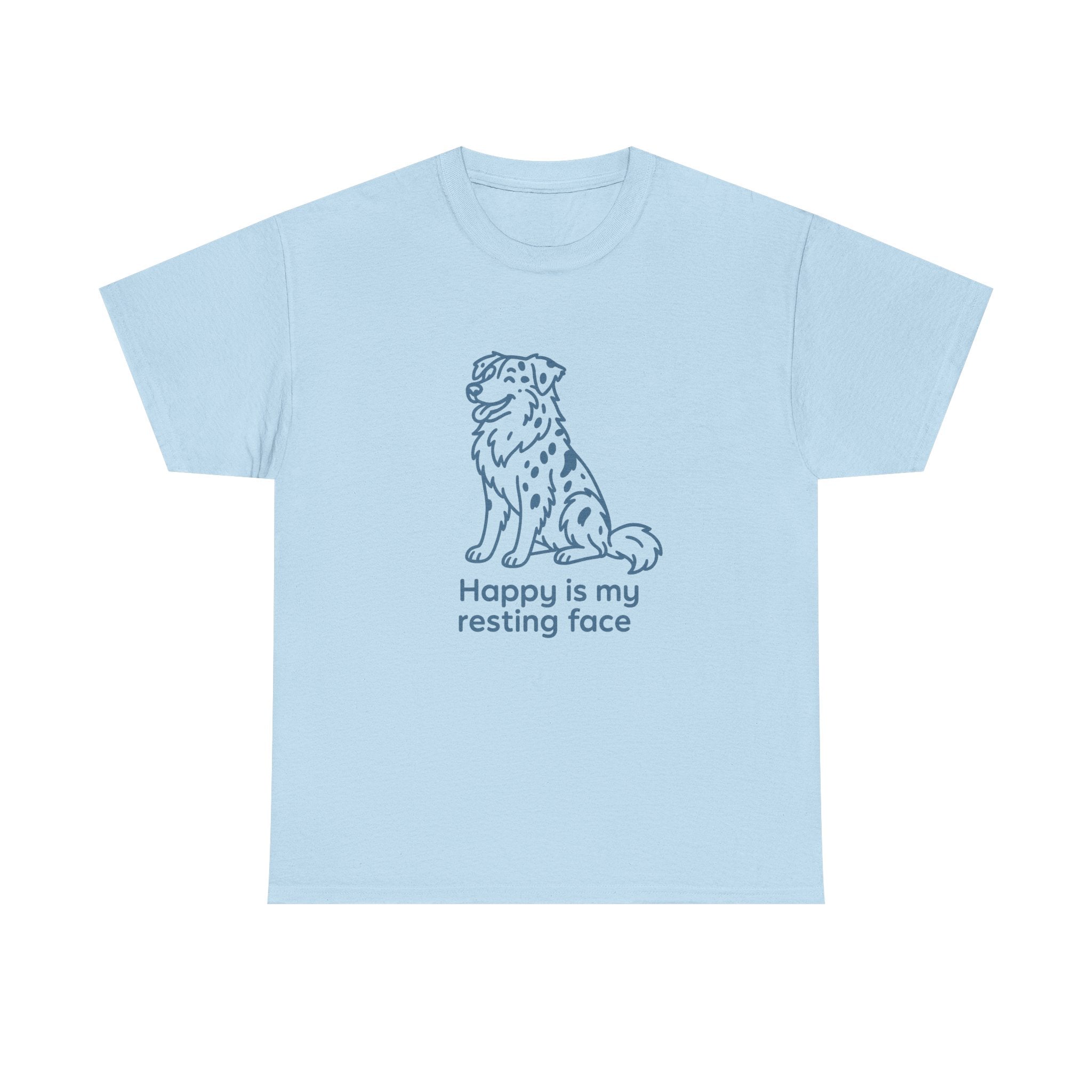 Happy Is My Resting Face - Funny Australian Shepherd Tee