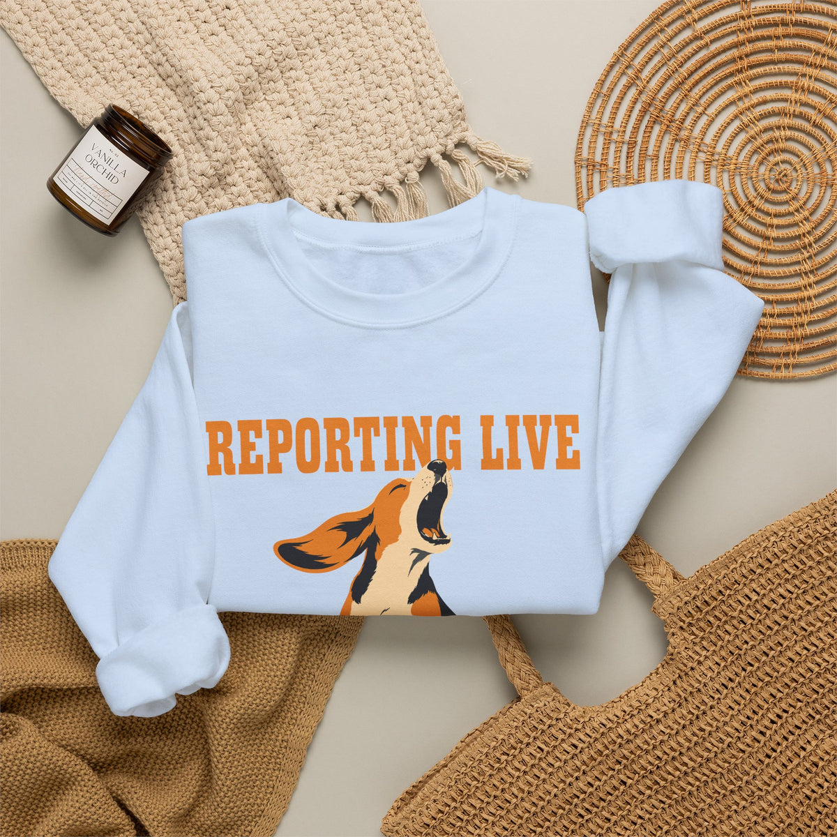 Reporting Live Howling Beagle Sweatshirt