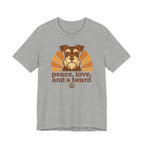 Peace Love and a Beard Schnauzer T-Shirt