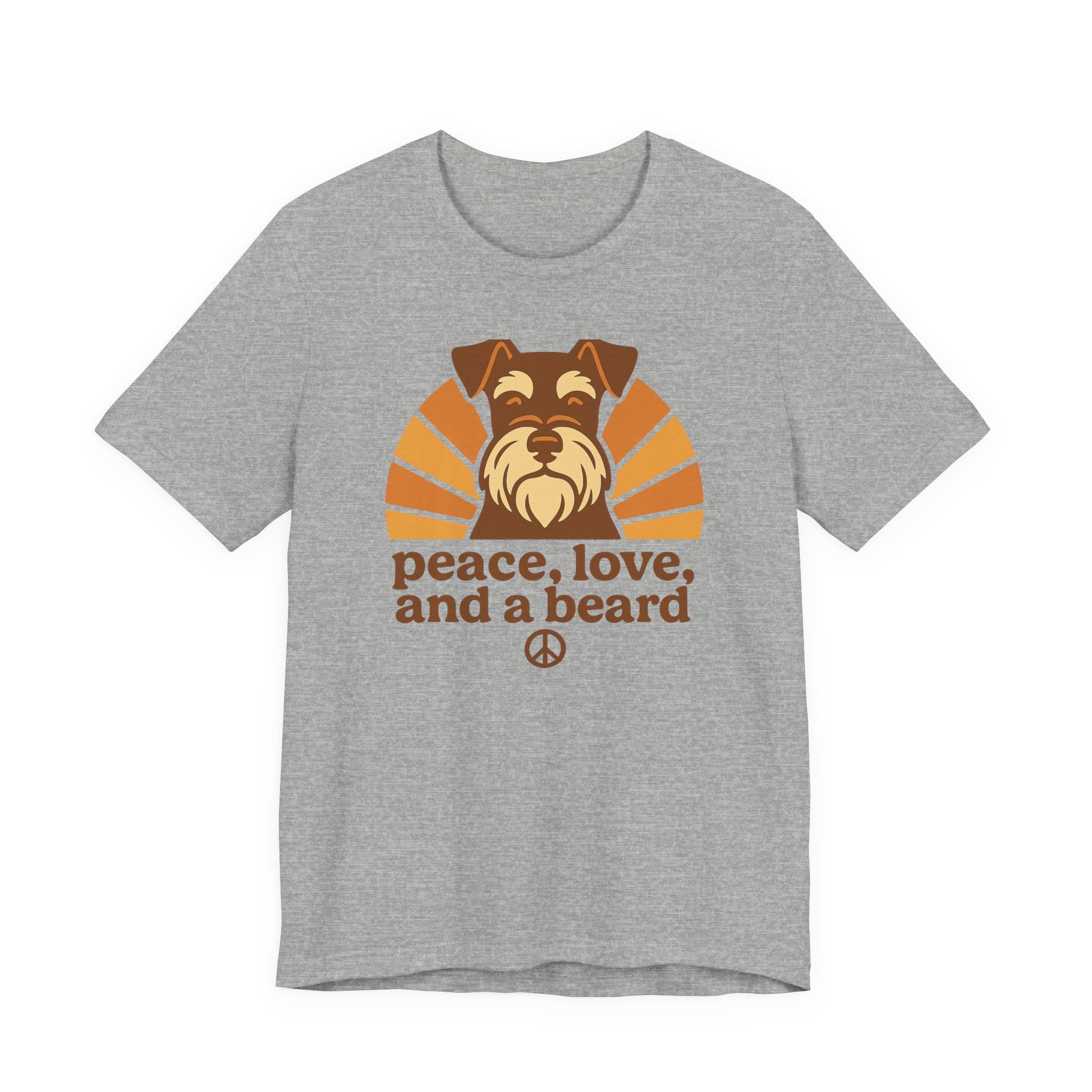 Peace Love and a Beard Schnauzer T-Shirt
