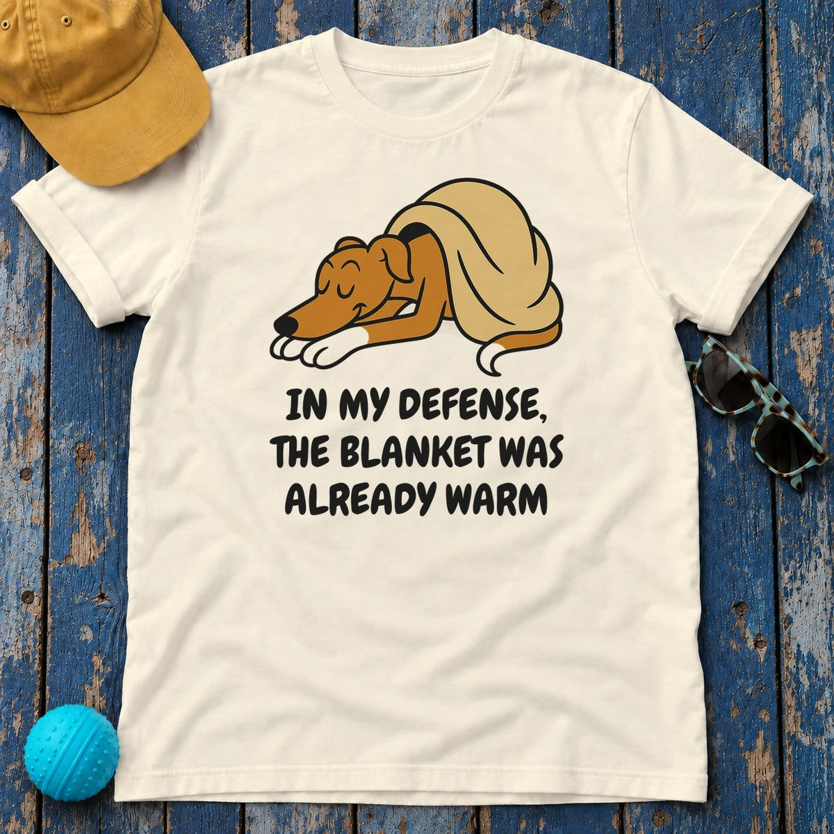 Greyhound Blanket Was Already Warm Tee in Natural