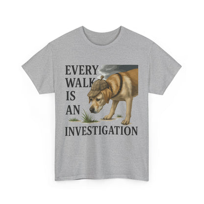 Yellow Lab Every Walk is an Investigation Tee T-Shirt