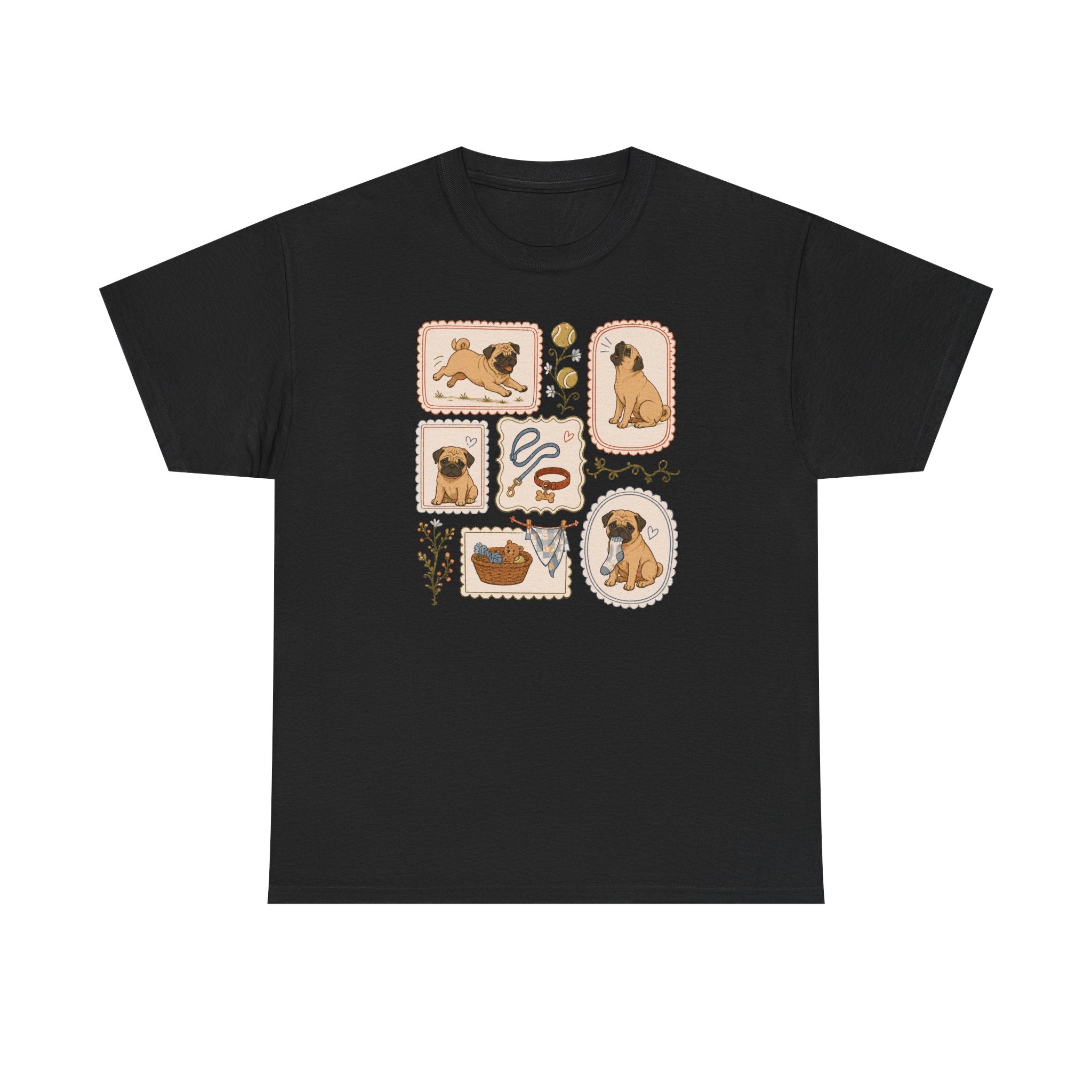 Cute Pug Dog Collage T-Shirt