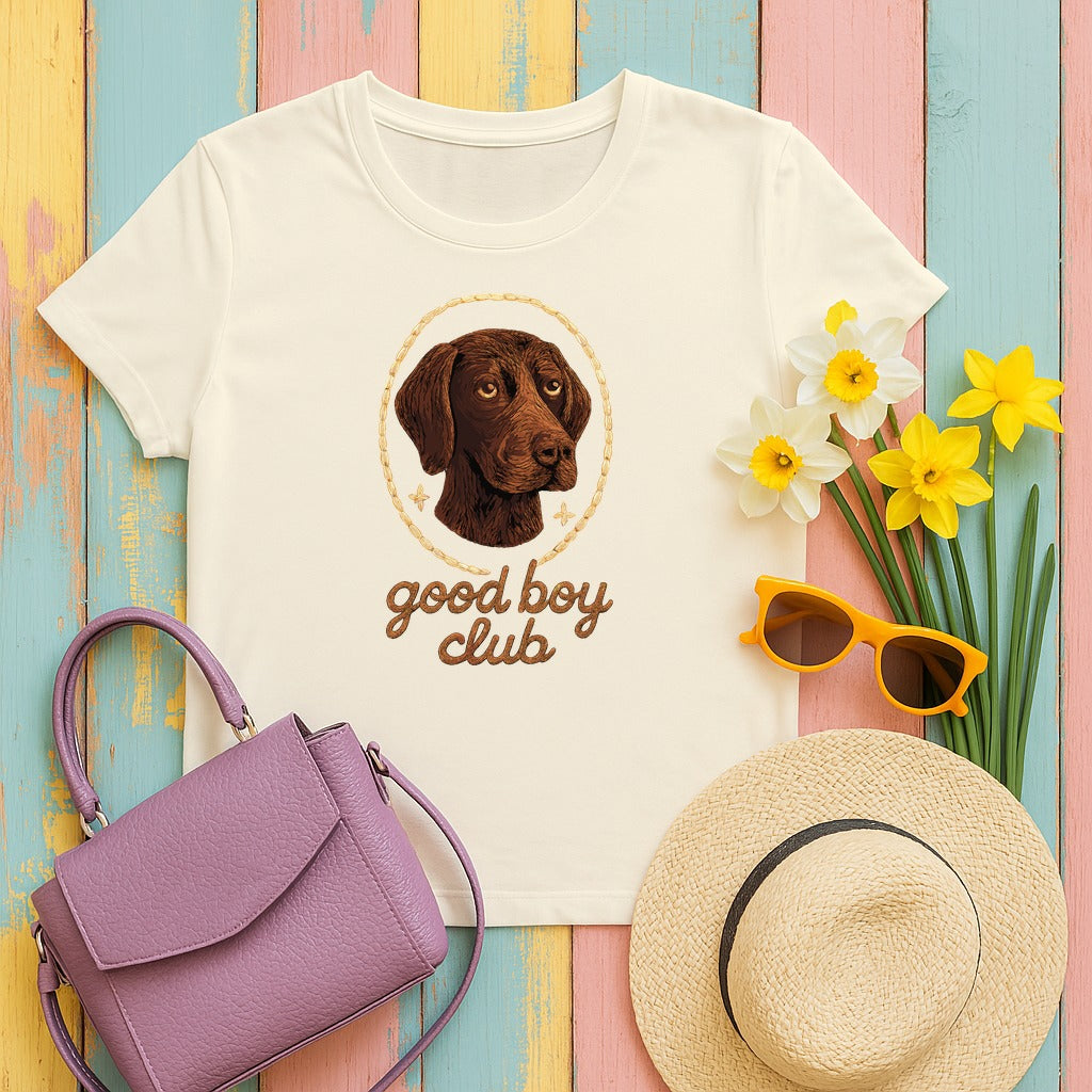 German Shorthaired Pointer Good Boy Club T-shirt in Natural