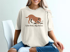 Live Free Dig Holes Dog Graphic T-Shirt