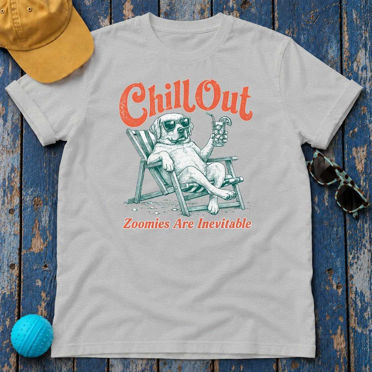 Chill Out Lab: Zoomies Are Inevitable T-Shirt in Sport Grey