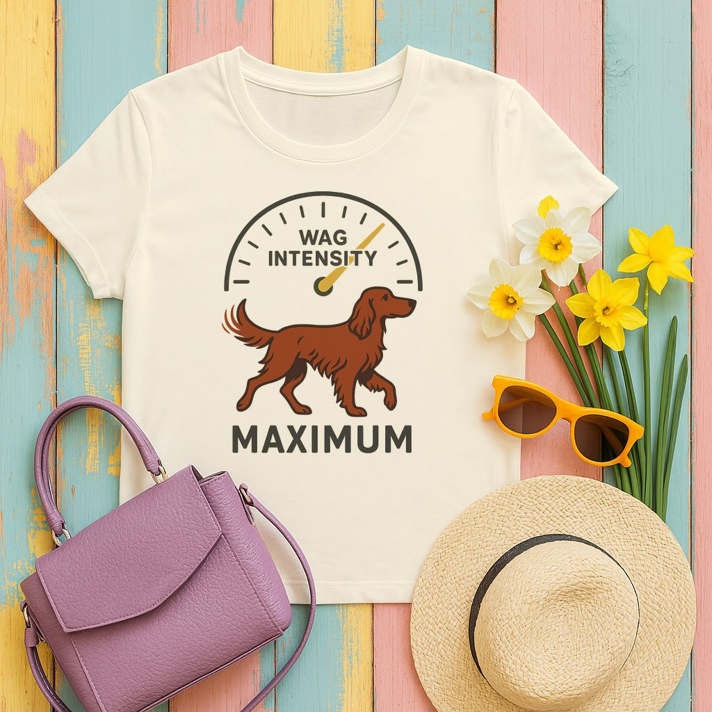 Irish Setter Wag Intensity Maximum T-shirt in Natural
