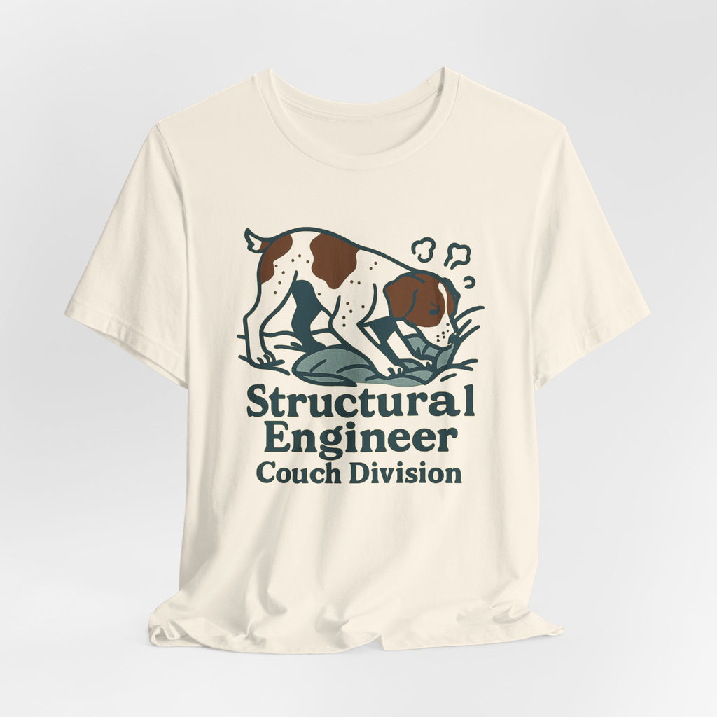 Brittany Spaniel Structural Engineer, Couch Division Tee