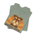 Peace Love and a Beard Schnauzer T-Shirt