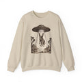 Chill Basset Hound Woodcut Art Sweatshirt in Sand
